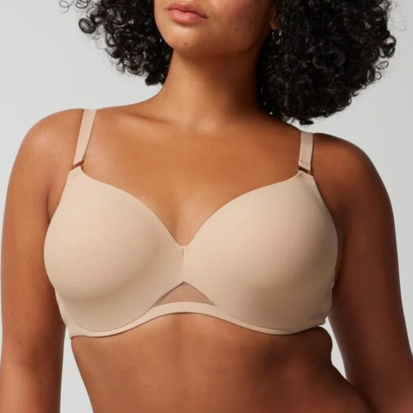 2pk Soma Bodify Perfect Coverage Nude Bras Size 42C Warm Amber Nude Flex Wire - Picture 1 of 12